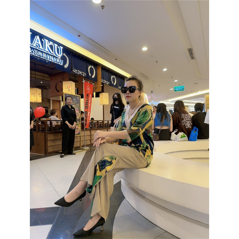 Đồ bộ cao cấp sang chảnh trung niên đồ bộ phong cách vải mát mẻ mùa hè, mùa thu, mẫu mới năm nay