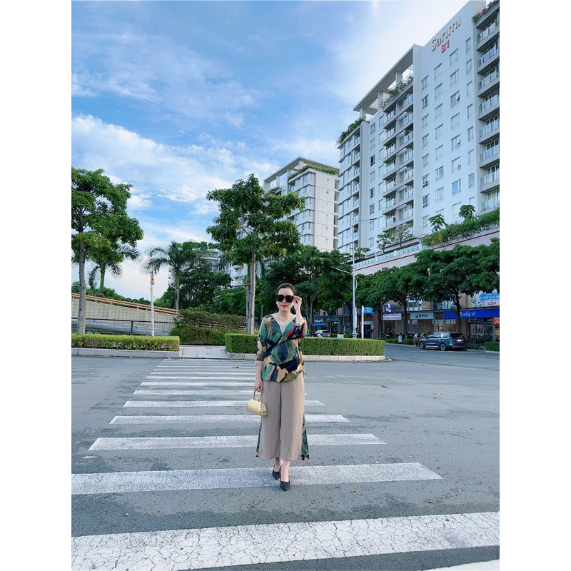 Đồ bộ cao cấp sang chảnh trung niên đồ bộ phong cách vải mát mẻ mùa hè, mùa thu, mẫu mới năm nay