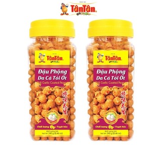 Combo 2 Hũ Đậu Phộng Da Cá Tỏi Ớt Tân Tân 240g/hũ Thơm Ngon Đậm Vị - Ăn Vặt MogoFoods