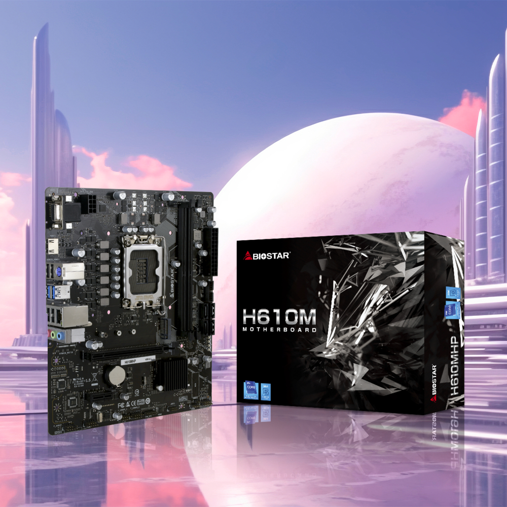 Mainboard Biostar H610MHP CPU Intel (12th/13th/14th), Socket 1700, mATX, DDR4, HDMI/VGA - Bảo hành 3 năm | BigBuy360 - bigbuy360.vn