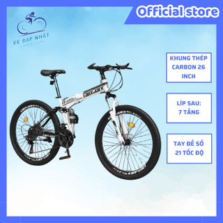 Xe đạp địa hình 26 inch LAUXJACK - 21 tốc độ giảm xóc, xe đạp phanh đĩa trọng tải 150kg phong cách trẻ trung, năng động