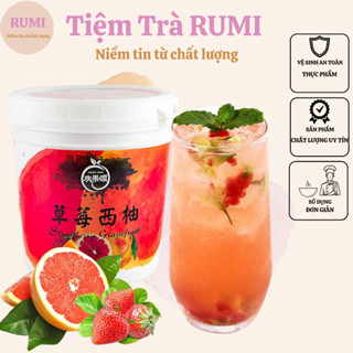 Sốt mứt cam đào dâu ( bưởi hồng dâu tây)