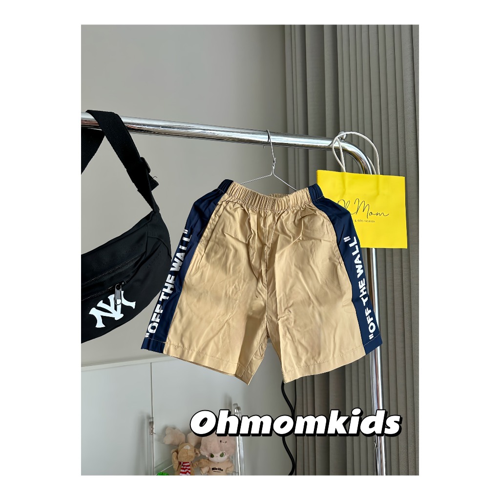 Short kaki mềm lưng thun cho bé trai