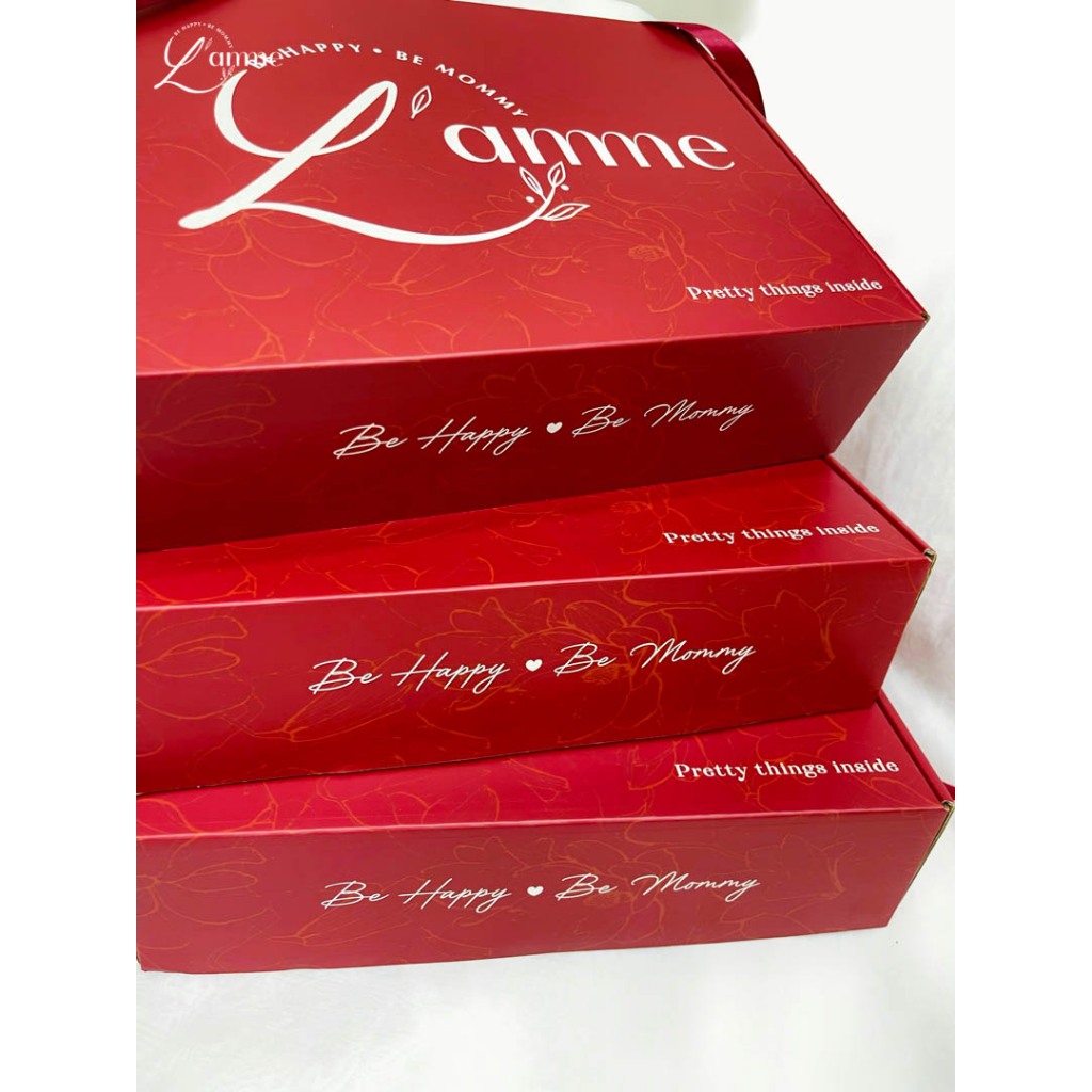 [HB Gift] Hộp quà LAMME - Box size to tặng sinh nhật, ngày lễ kèm thiệp (size 36*8.5*28cm)