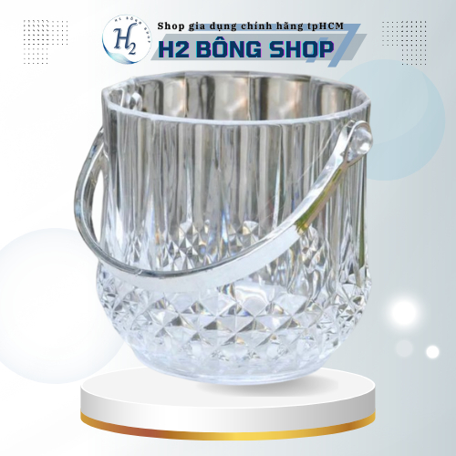 Xô đá kim cương Hokori 5259, Xô đựng đá dung tích 1lit_ xô đá đẹp trong suốt