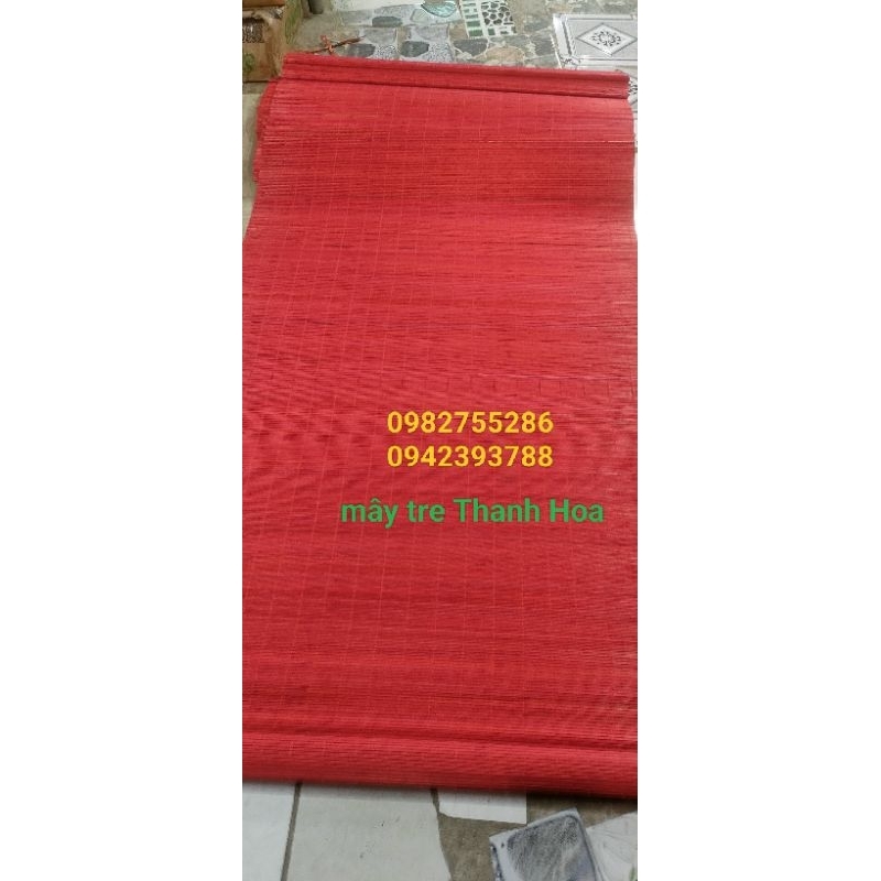 mành tre đỏ [ nan dẹp khổ 1,2m]