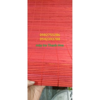 mành tre đỏ [ nan dẹp khổ 1,2m]