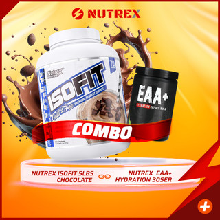 Combo Hỗ Trợ Luyện Tập Và Phục Hồi Cơ Bắp Nutrex Isofit 5lbs (Chocolate)+Nutrex Eaa+Hydration 30Ser