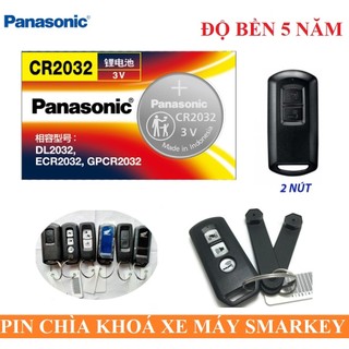 Pin chìa khóa xe máy điều khiển panasonic cr2032 smartkey honda sh, vision, lead, ab, pcx, vario