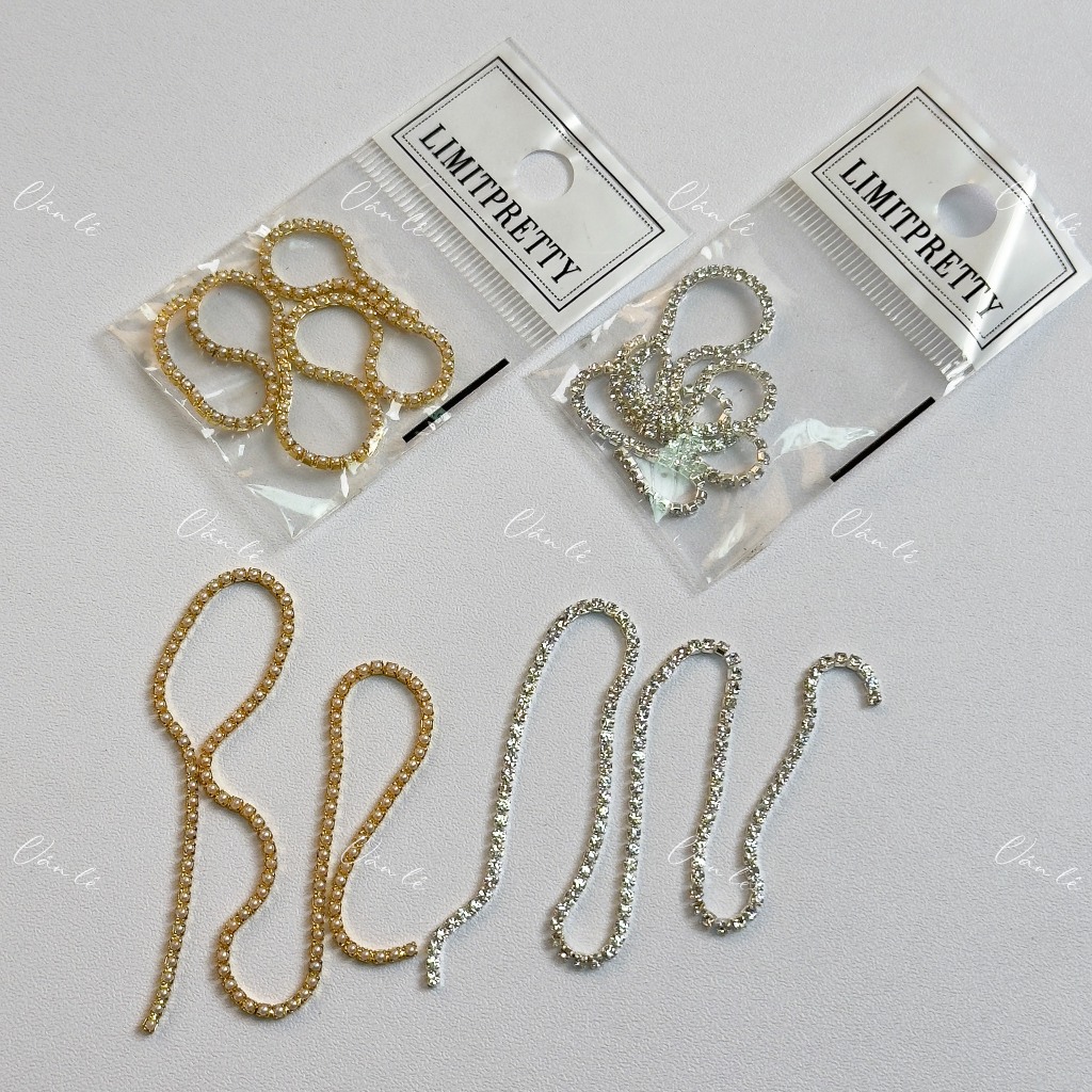 Dây xích đá gắn móng tay phụ kiện nail