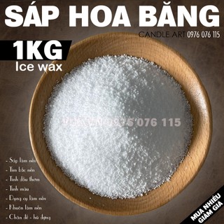 1kg sáp hoa băng ice flower wax - nguyên liệu tự làm nến thơm handmade, sáp trụ pha lê
