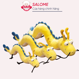 Gấu Bông Con Rồng Vàng Cong Nằm Có Râu Dễ Thương Cute SALOME Thú Hoạt Hình Bố Rồng Vô Tri Ôm Ngủ