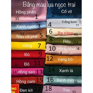 Quần lụa Ngọc Trai nhều màu phối quần dài đẹp.