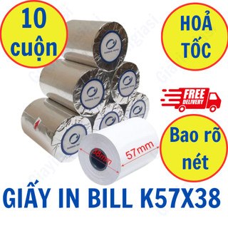 [THÙNG 10 CUỘN]Giấy In Bill K57x38 Cho Máy POS Now Delivery - Thùng 10 Cuộn (Đường Kính 38mm)