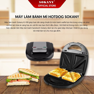 Máy nướng bánh mì sandwich ,máy làm bánh sokany kj-108