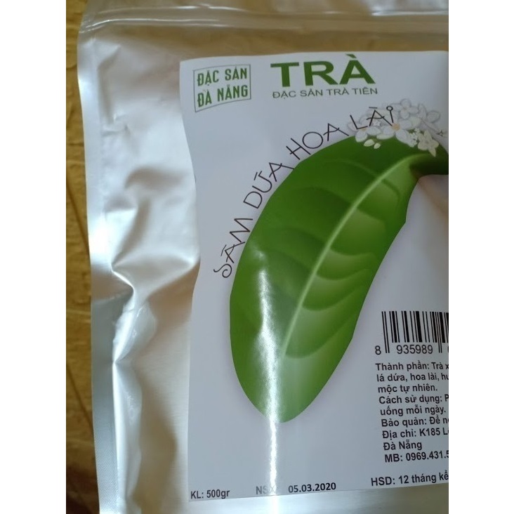 Trà sâm dứa Hoa lài cao cấp. (100% Trà búp xanh, lá dứa, hoa lài).