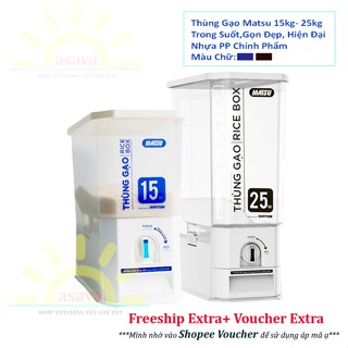 Thùng Gạo Thông Minh 15kg, 25kg Clear Duy Tân, Bảo Quản Gạo Tốt, Bền Đẹp,Trong Suốt, Dễ Sử Dụng