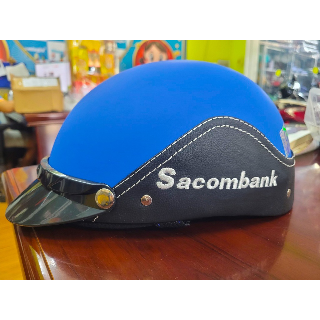 Nón Bảo Hiểm Viền Da Sacombank
