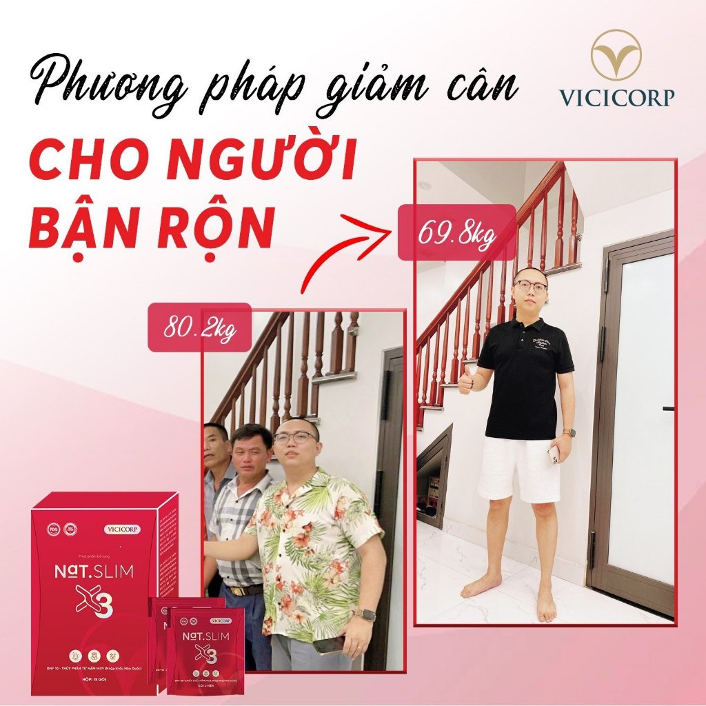 Giảm Cân Nat Slim X3 Chính Hãng MERRY STORE Giúp Giảm Cân Hiệu Qủa