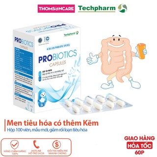 Men tiêu hóa Probiotic Capsules, Entero TSC chứa vi sinh lợi khuẩn và kẽm, giảm rối loạn tiêu hóa, giảm táo bón