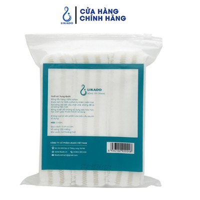 Bông Tẩy Trang 222 Miếng Likado cotton bông sợi tiệt trùng (kt 5x6cm) chăm sóc mọi loại da