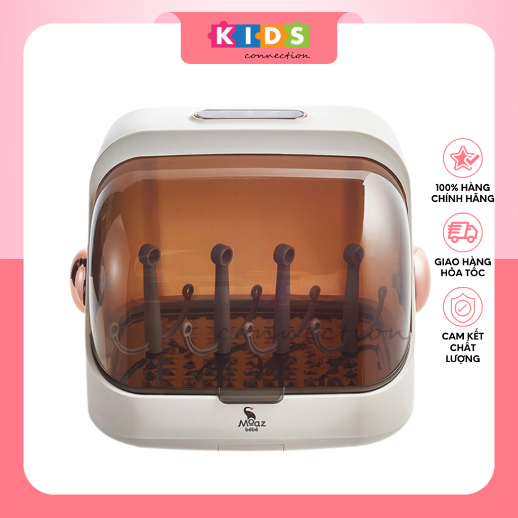 Khay úp bình sữa cho bé Moaz Bebe MB044 có nắp đậy và tiệt trùng sấy khô tia UVC