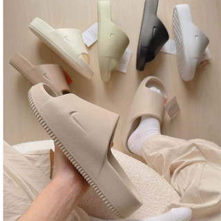 Dép đúc bánh mì NK Calm Slide Quai Ngang Xăng Đan Nam Nữ Bản Vân Nhám Mới Nhất 2023 'hot trend'