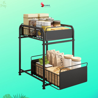 Kệ Gia Vị 2 Tầng Dạng Ngăn Kéo