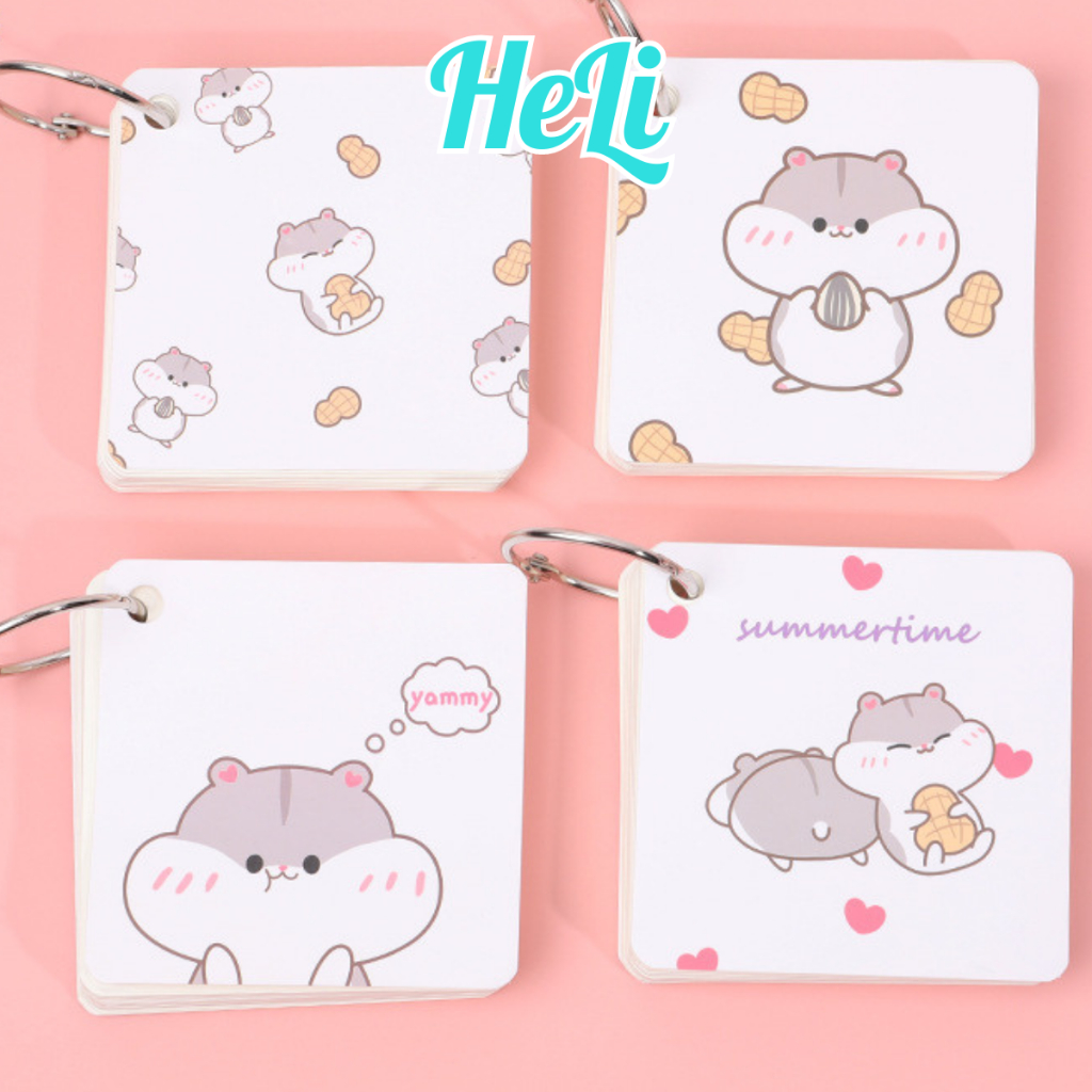 (FLASHCARD VUÔNG) FLASHCARD HỌC TỪ VỪNG NGOẠI NGỮ HÌNH GẤU DỄ THƯƠNG