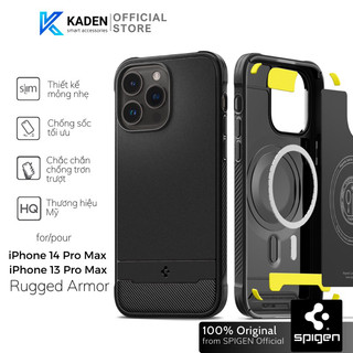 Ốp lưng Spigen Rugged Armor dành cho Iphone 14 Promax - hàng chính hãng