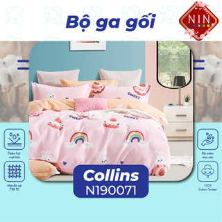  Bộ GA giường, áo gối NIN House Collins không kèm mền N190071 kích thước 1m2, 1m4, 1m6, 1m8