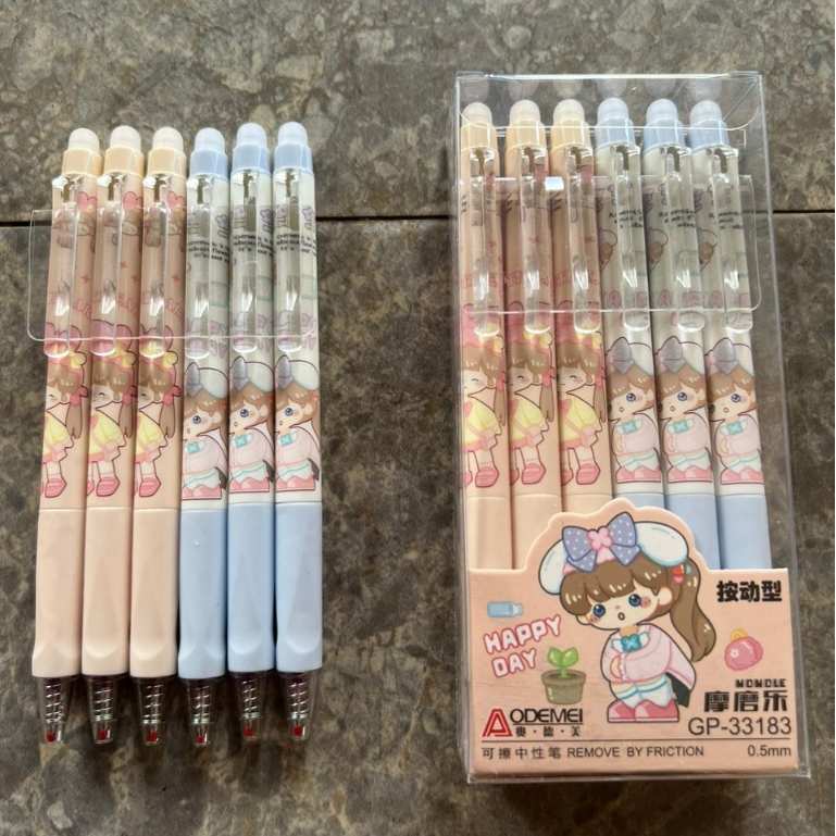 Bút Gel Bút Nước Xóa Được Loại Bấm Ngòi 0.5mm ODEMEI - Camshop