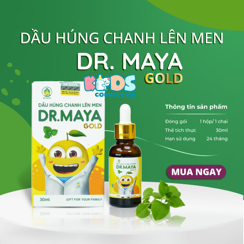 Dầu húng chanh lên men Minion Gold 30ml giảm ho, khò khè, tăng đề kháng