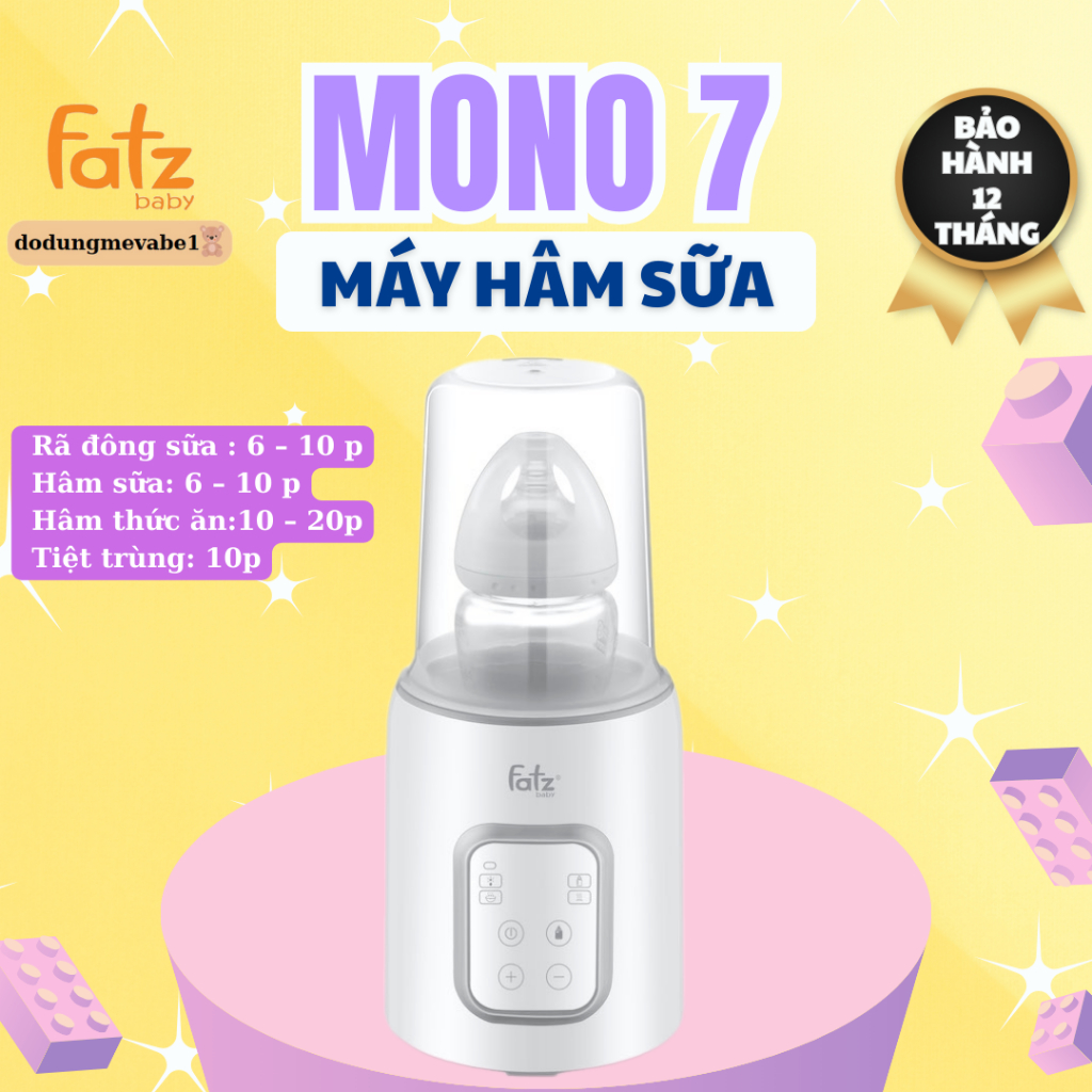 MÁY HÂM SỮA & TIỆT TRÙNG ĐIÊN TỬ MONO 7 - Fatzbaby FB3010TN dodungmevabe1