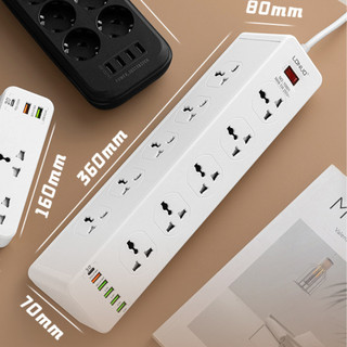 Ổ điện đa năng,Ổ cắm điện tích hợp sạc nhanh A1CURA an toàn,Chống giật,Chống cháy nổ 3000W-16A /265V