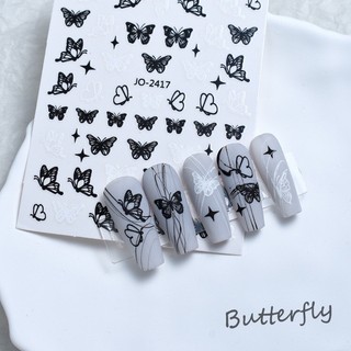 Sticker bướm dán móng