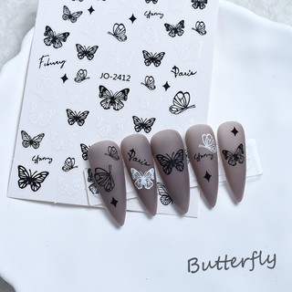Sticker bướm dán móng