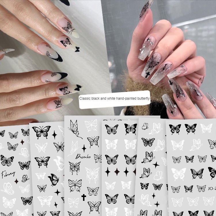 Sticker bướm dán móng