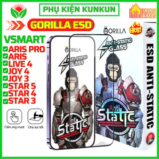 Kính Cường Lực Vsmart Aris Pro Joy 3 Joy 4 Live 4 Star 5 Star 4 Star 3 Active 3 - Phủ Nano cao cấp - Gorilla ESD