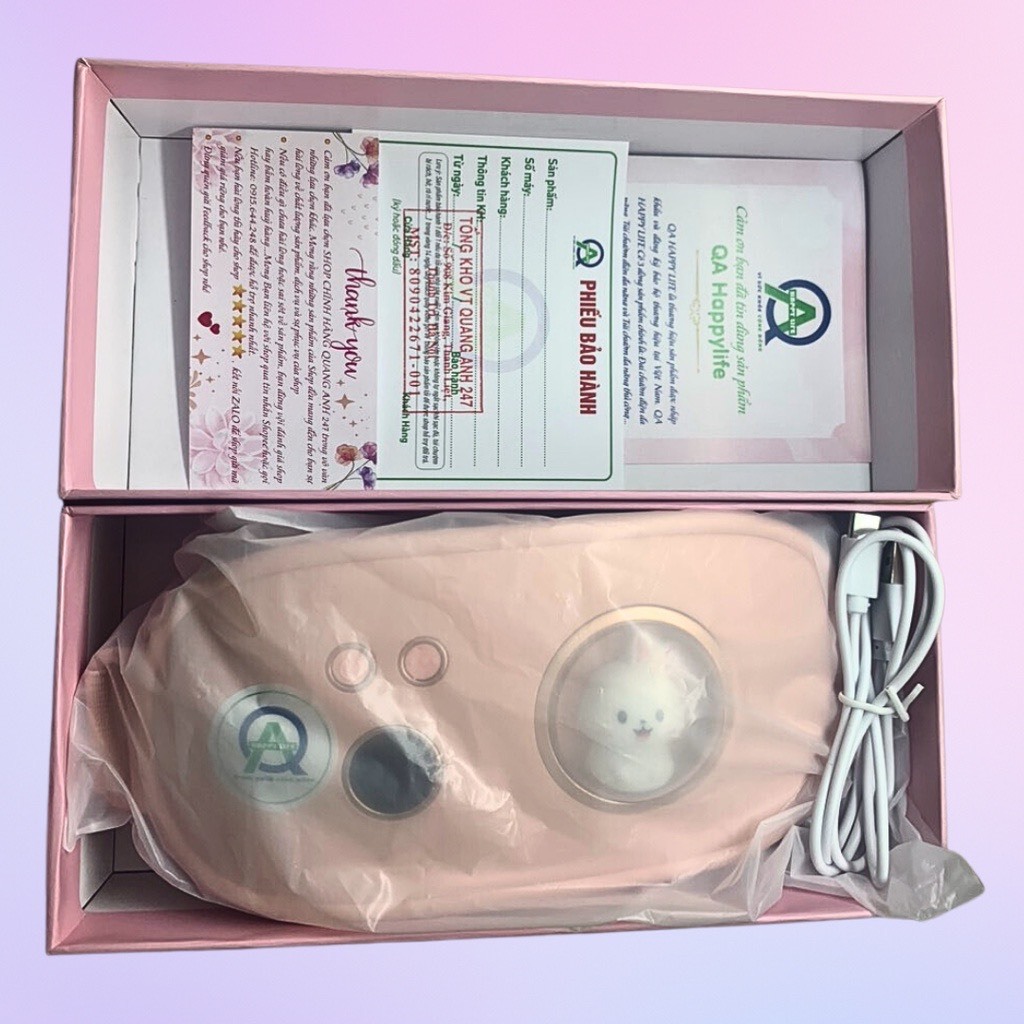 Máy massage đa chức năng đai chườm ấm giảm đau bụng kinh QA HAPPY LIFE vì sức khoẻ cộng đồng