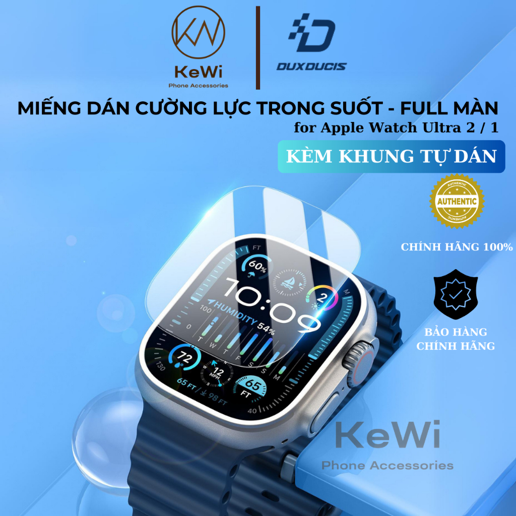 Miếng Dán Cường Lực Màn Hình Dux Ducis Dành Cho Apple Watch Ultra 2 / 1, Eapa Series Tempered Glass 
