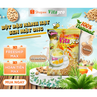 Bột đậu nành hạt sen mật ong Vitapro thơm ngon bổ dưỡng 100% từ thiên nhiên nguyên chất