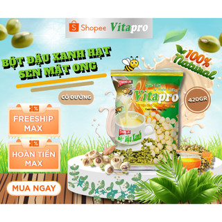 Sữa đậu xanh hạt sen mật ong Vitapro thơm ngon bổ dưỡng - bữa ăn phụ dưỡng chất tuyệt vời