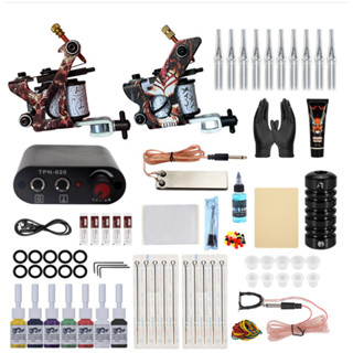 Y Hình Đầu Đủ Phụ Kiện - Trọn Bộ 1 -2 Máy xăm hình Tattoo cho người học xăm