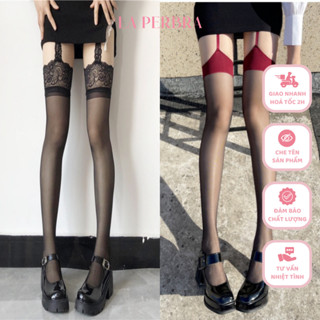 Tất Đùi Vớ Đùi Ren Nữ Có Đai Eo Sexy Vớ Dài Cosplay Quyến Rũ La Perbra