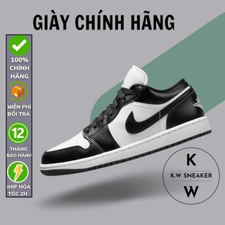 Giày air jordan 1 low panda white black dc0774-101
