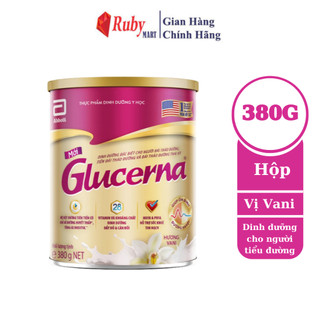  Sữa bột dành cho người bị tiểu đường Glucerna Abbott 380g Hương Vani 