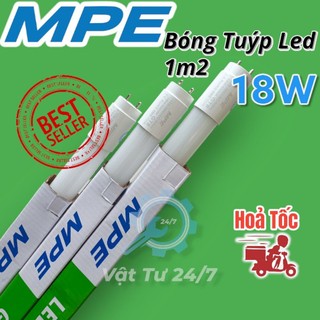 Bóng Đèn Led Tuýp 1m2 MPE 18w Glass Led Tube T8 chính hãng Bảo Hành 24 tháng - có máng đèn rời