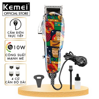  Tông đơ cắt tóc chuyên nghiệp Kemei KM-MAX2093 cắm điện trực tiếp công suất mạnh 10W điều chỉnh được độ dài lưỡi tốc độ 