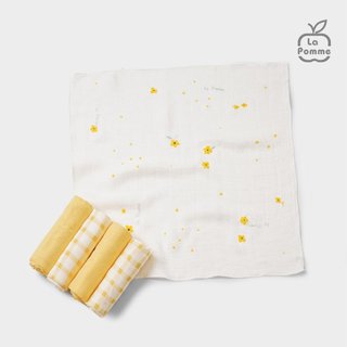 La Pomme - Hộp 5 khăn sữa sợi tre lụa (30x30)